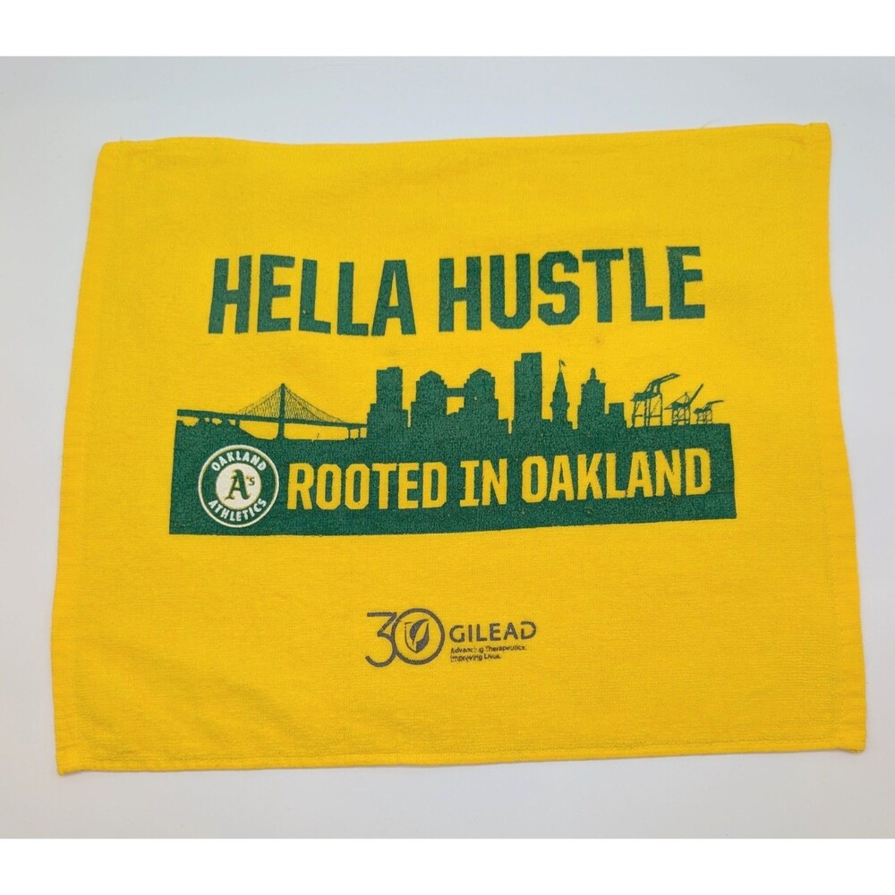 Oakland A's Baseball Rally Towel Hand Towel Hella Hustle Gilead Cotton